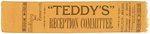 ROOSEVELT "TEDDY'S RECEPTION COMMITTEE" NELIGH, NEBRASKA 1900 RIBBON.