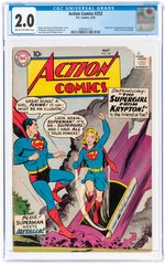 ACTION COMICS #252 MAY 1959 CGC 2.0 GOOD (FIRST SUPERGIRL & METALLO).