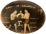 1928 HEAVYWEIGHTS "URBAN VS. CHRISTNER " REAL PHOTO POCKET MIRROR FROM AKRON, OHIO.