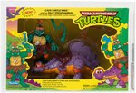 TEENAGE MUTANT NINJA TURTLES (1994) CAVE-TURTLE MIKE & SILLY STEGOSAURUS 2-PACK AFA 75 EX+/NM.