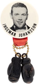 C. 1960 OR 1961 RARE INGEMAR JOHANSON BUTTON FROM HEAVYWEIGHT TITLE FIGHT W/PATTERSON.