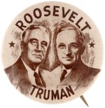 ROOSEVELT & TRUMAN LARGEST VARIETY OF 1944 JUGATE BUTTON HAKE #19.