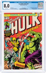 INCREDIBLE HULK #181 NOVEMBER 1974 CGC 8.0 VF (FIRST WOLVERINE).