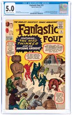 FANTASTIC FOUR #15 JUNE 1963 CGC 5.0 VG/FINE (FIRST MAD THINKER & AWESOME ANDROID).