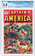 CAPTAIN AMERICA COMICS #52 JANUARY 1946 CGC 5.0 VG/FINE.