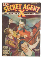 "SECRET AGENT X" PULP.