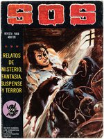 SOS #38 SPANISH HORROR COMIC BOOK COVER ORIGINAL ART.