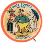 BILLY BOUNCE THE FIRST CHARACTER W/SUPER POWERS CREATED 1901 BUTTON.