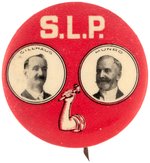 GILLHAUS MUNRO 1908 SOCIALIST LABOR PARTY JUGATE BUTTON.