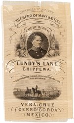 WINFIELD SCOTT "LUNDY'S LANE" 1852 WHIG CAMPAIGN RIBBON.