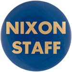 "NIXON STAFF" SCARCE 1960 CAMPAIGN BUTTON.