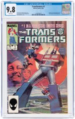 TRANSFORMERS #1 SEPTEMBER 1984 CGC 9.8 NM/MINT (FIRST AUTOBOTS & DECEPTICONS).