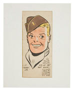 MILTON CANIFF HAND-COLORED "TERRY AND THE PIRATES" PRINT WITH LETTER.