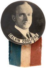 CALVIN COOLIDGE HIGH CONTRAST REAL PHOTO BUTTON UNLISTED IN HAKE.