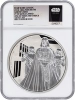 2016 1 KILO NIUE SILVER $100 STAR WARS CLASSIC DARTH VADER NGC PF70 ULTRA CAMEO PROOF ONE OF FIRST 200 STRUCK.