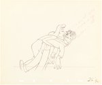 DONALD DUCK - THE AUTOGRAPH HOUND PRODUCTION DRAWING ORIGINAL ART (GRETA GARBO & CLARK GABLE).