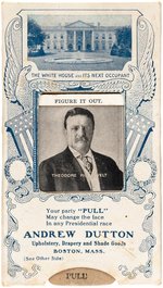 ROOSEVELT & PARKER 1904 METAMORPHIC NOVELTY CAMPAIGN CARD.