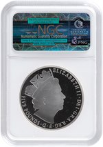 2015 3.3 OZ. £5 PLATINUM GREAT BRITAIN PIEDFORT QUEEN ELIZABETH II LONGEST REIGNING MONARCH NGC PF69 ULTRA CAMEO PROOF ONE OF FIRST 25 STRUCK.