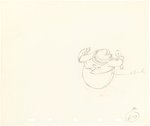 SILLY SYMPHONIES - MOTHER GOOSE GOES HOLLYWOOD PRODUCTION DRAWING ORIGINAL ART TRIO & STILL (W.C. FIELDS & CHARLIE McCARTHY).