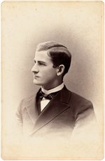 BRYAN RARE AND EARLY C. 1885 LAW SCHOOL PORTRAIT CABINET CARD.