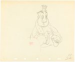 SILLY SYMPHONIES - MOTHER GOOSE GOES HOLLYWOOD PRODUCTION DRAWING ORIGINAL ART TRIO & MODEL SHEET (HUGH HERBERT).