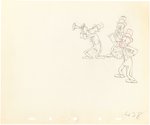 SILLY SYMPHONIES - MOTHER GOOSE GOES HOLLYWOOD PRODUCTION DRAWING ORIGINAL ART LOT (CAB CALLOWAY & BAND).