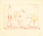 SILLY SYMPHONIES - MOTHER GOOSE GOES HOLLYWOOD STORYBOARD ORIGINAL ART PAIR (LAUREL & HARDY).