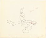 SILLY SYMPHONIES - MOTHER GOOSE GOES HOLLYWOOD PRODUCTION DRAWING ORIGINAL ART PAIR & MODEL SHEET (LAUREL & HARDY).