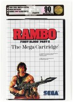 SEGA MASTER SYSTEM (1986) RAMBO: FIRST BLOOD PART II VGA 90 NM+/MINT UNCIRCULATED.