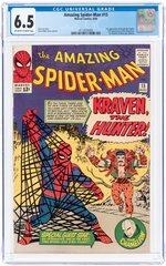 AMAZING SPIDER-MAN #15 AUGUST 1964 CGC 6.5 FINE+ (FIRST KRAVEN THE HUNTER).