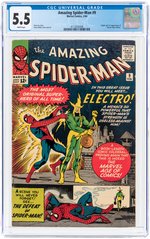 AMAZING SPIDER-MAN #9 FEBRUARY 1964 CGC 5.5 FINE- (FIRST ELECTRO).