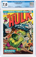 INCREDIBLE HULK #180 OCTOBER 1974 CGC 7.0 FINE/VF (FIRST WOLVERINE CAMEO).