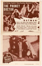 BATMAN 1954 MOVIE SERIAL RE-RELEASE (5) DIFFERENT LOBBY CARD SETS (20 IN TOTAL).