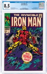 IRON MAN #1 MAY 1968 CGC 8.5 VF+.