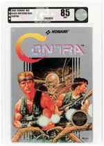 NINTENDO NES (1988) CONTRA (BLACK NINTENDO SEAL) VGA 85 NM+.