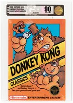 NINTENDO NES (1988) DONKEY KONG CLASSICS (BLACK NINTENDO SEAL) VGA 90 NM+/MINT.