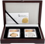 2014 1 OZ. GOLD & 1 OZ. SILVER TANZANIA SERENGETI LION BIG 5 HIGH RELIEF NGC PF70 ULTRA CAMEO PROOF SET.