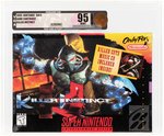 NINTENDO SNES (1995) KILLER INSTINCT (WITH KILLER CUTS MUSIC CD) VGA 95 MINT UNCIRCULATED.