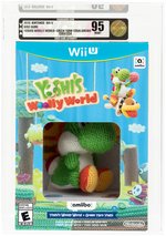 NINTENDO Wii U(2015) YOSHI'S WOOLLY WORLD + GREEN YARN YOSHI AMIIBO VGA 95 MINT.