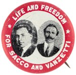 "LIFE AND FREEDOM FOR SACCO AND VANZETTI" LITHO JUGATE.