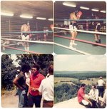 MUHAMMAD ALI CUT SIGNATURE & VINTAGE SNAPSHOT LOT.