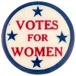 VOTES FOR WOMEN SUFFRAGE FOUR STAR BUTTON.