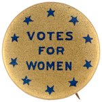 VOTES FOR WOMEN SUFFRAGE TEN STAR BUTTON.