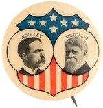 WOOLLEY & METCALF RARE 1900 PROHIBITION PARTY JUGATE BUTTON.