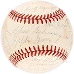 NATIONAL BASEBALL HALL OF FAME & BASEBALL STARS MULTI-SIGNED BASEBALL (11 HOFers).