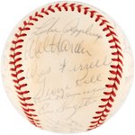 NATIONAL BASEBALL HALL OF FAME & BASEBALL STARS MULTI-SIGNED BASEBALL (11 HOFers).