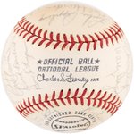 NATIONAL BASEBALL HALL OF FAME & BASEBALL STARS MULTI-SIGNED BASEBALL (11 HOFers).