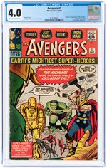 AVENGERS #1 SEPTEMBER 1963 CGC 4.0 VG (FIRST AVENGERS).