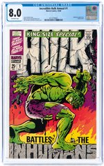 INCREDIBLE HULK ANNUAL #1 OCTOBER 1968 CGC 8.0 VF.