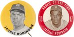 JACKIE ROBINSON (HOF) CLASSIC "ROY' AND PM10 BUTTON PAIR.